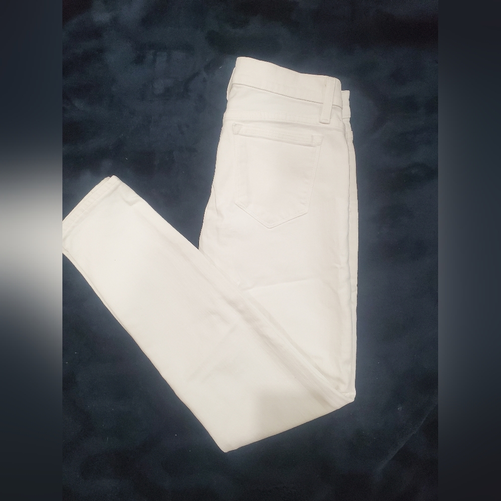 J. Crew Toothpick Skinny White Jeans